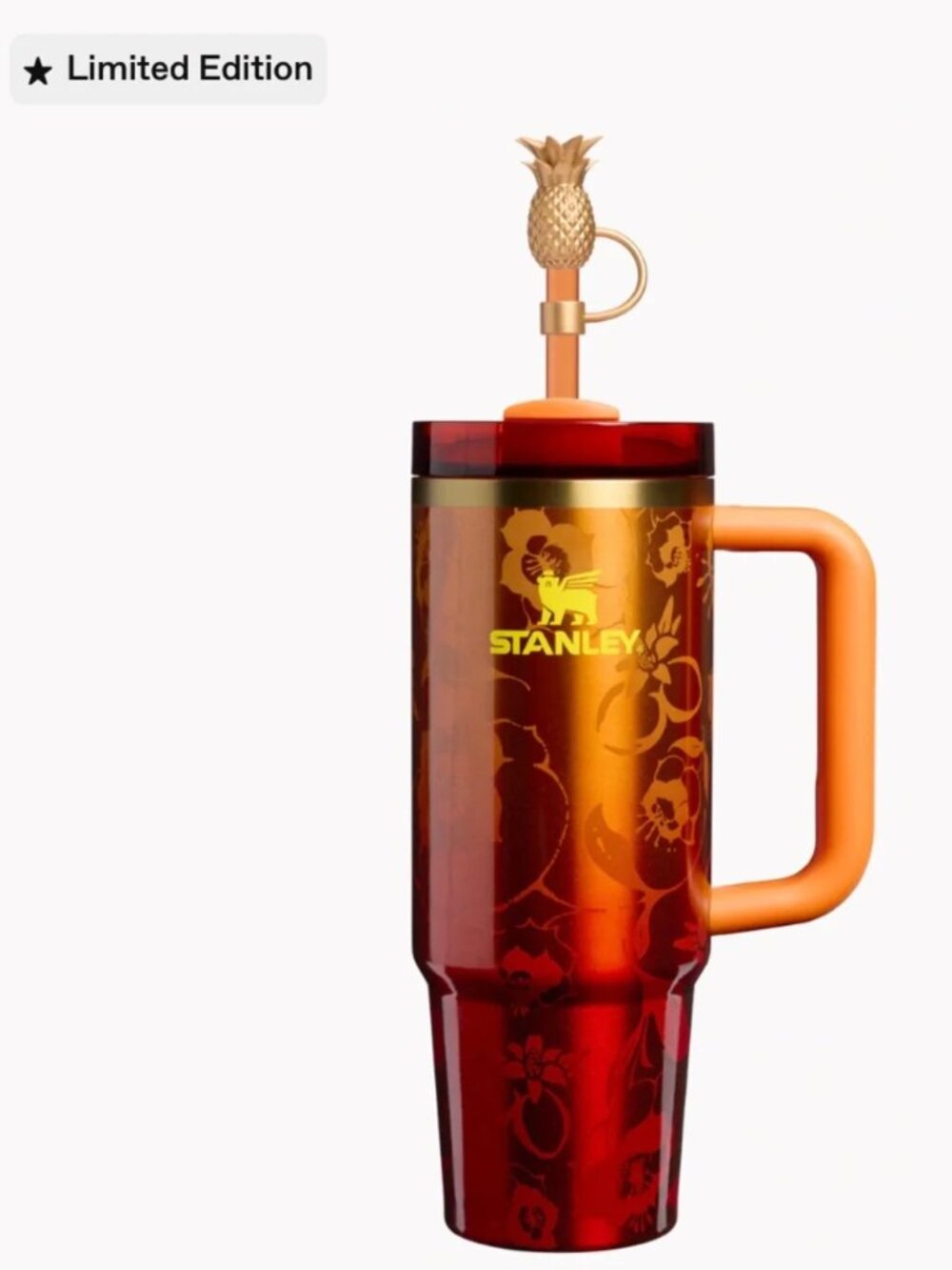 KAROL G - Stanley Metallic Red Tumbler with Bright Orange Handle